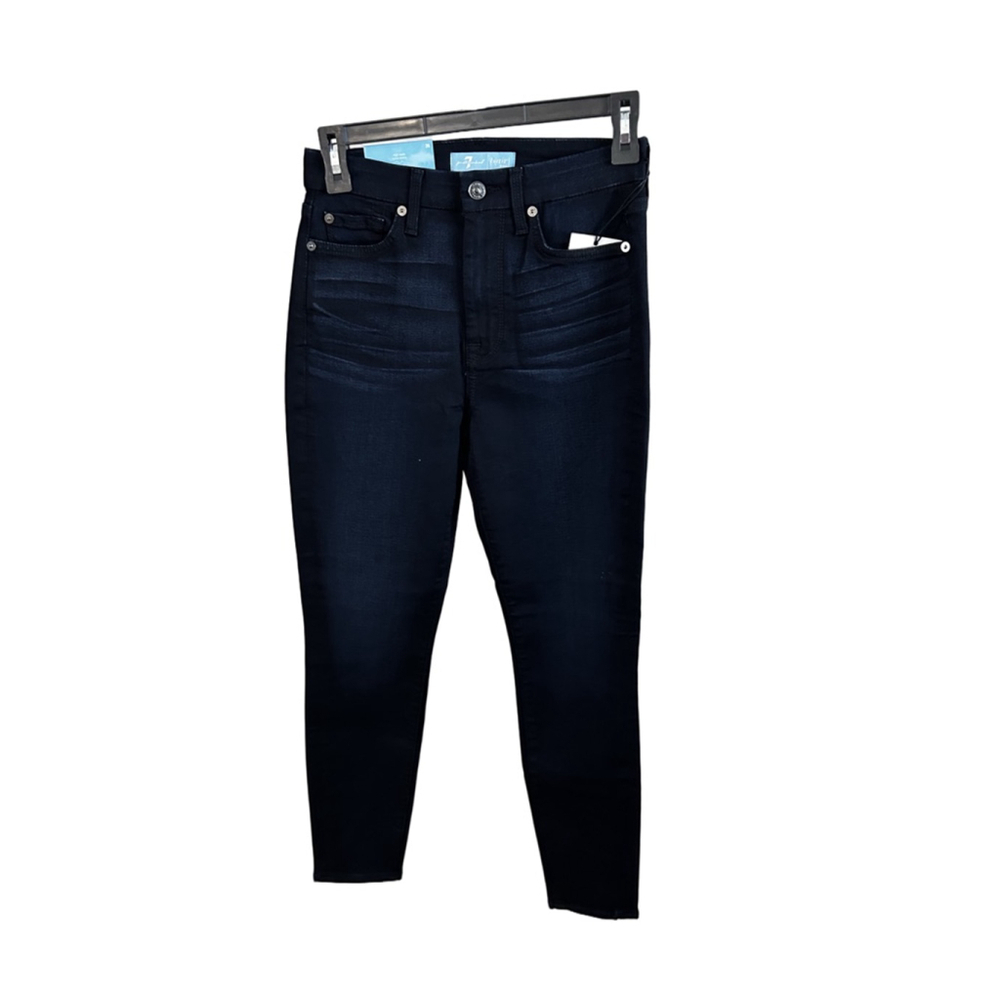 NWT 7 For All Mankind Blair High Waist Ankle Skinny Dark Wash Jeans Size 26